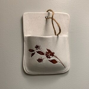 White and Brown Wall Pocket Decor